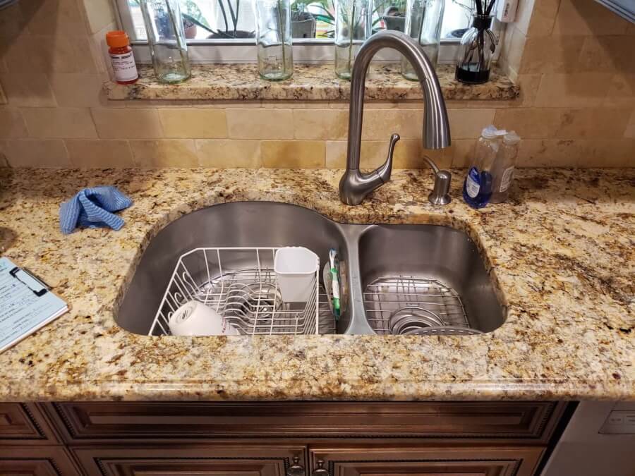  Before Work Small Double Bowl Sink